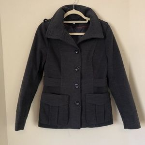 H&M Size 6 Grey Pea Coat